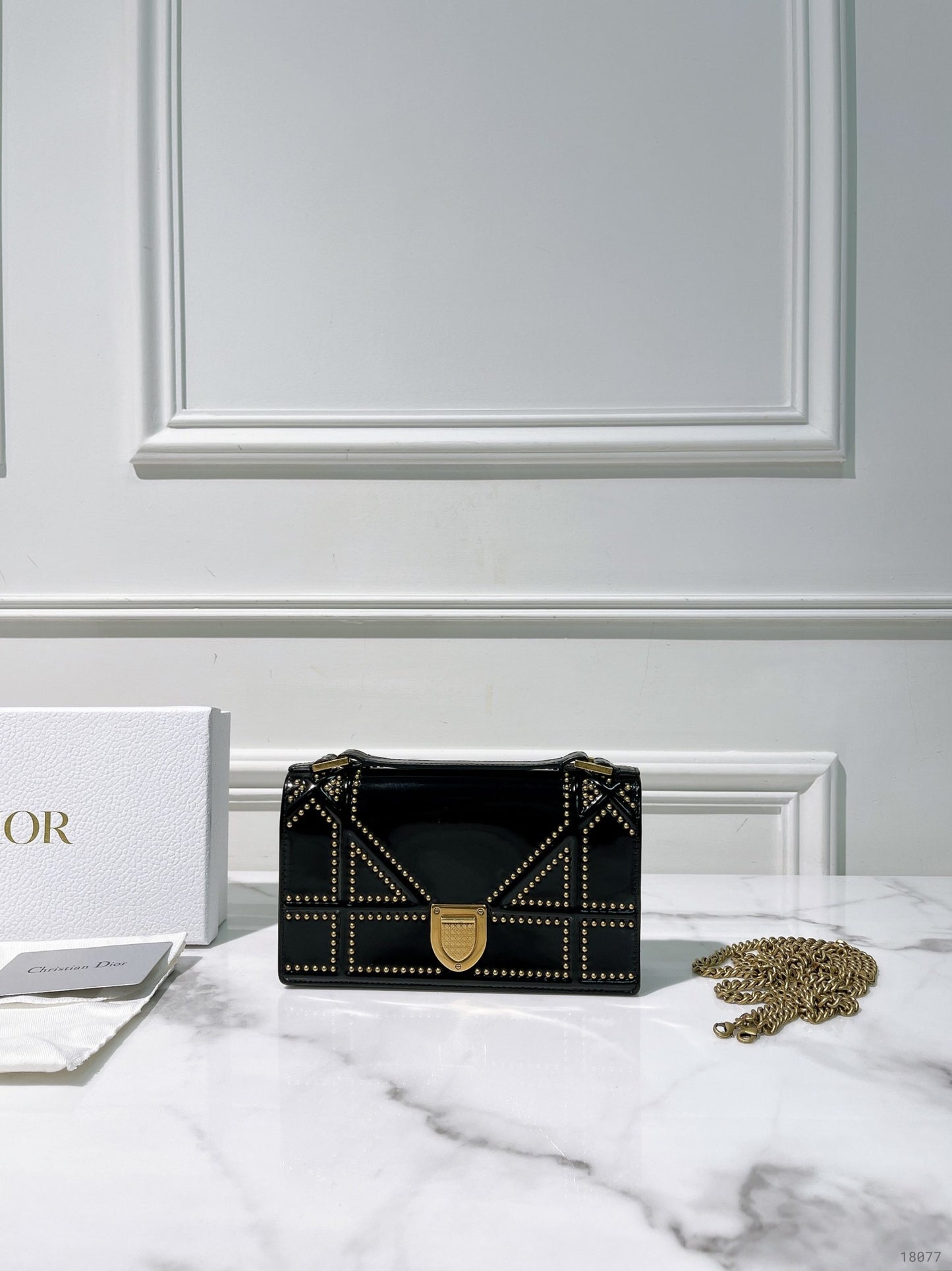 DIOR MINI DIORAMA, Black/Gold