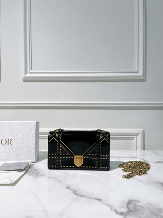 DIOR MINI DIORAMA, Black/Gold