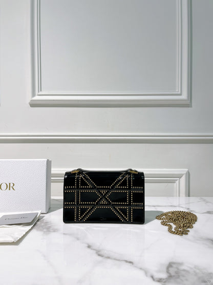 DIOR MINI DIORAMA, Black/Gold