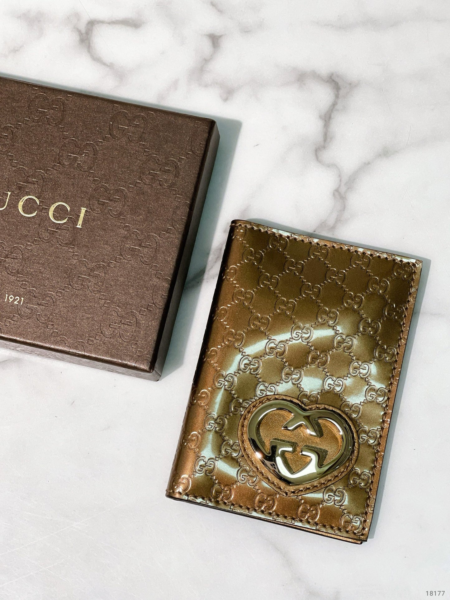 GUCCI CARD HOLDER, Gold/Gold