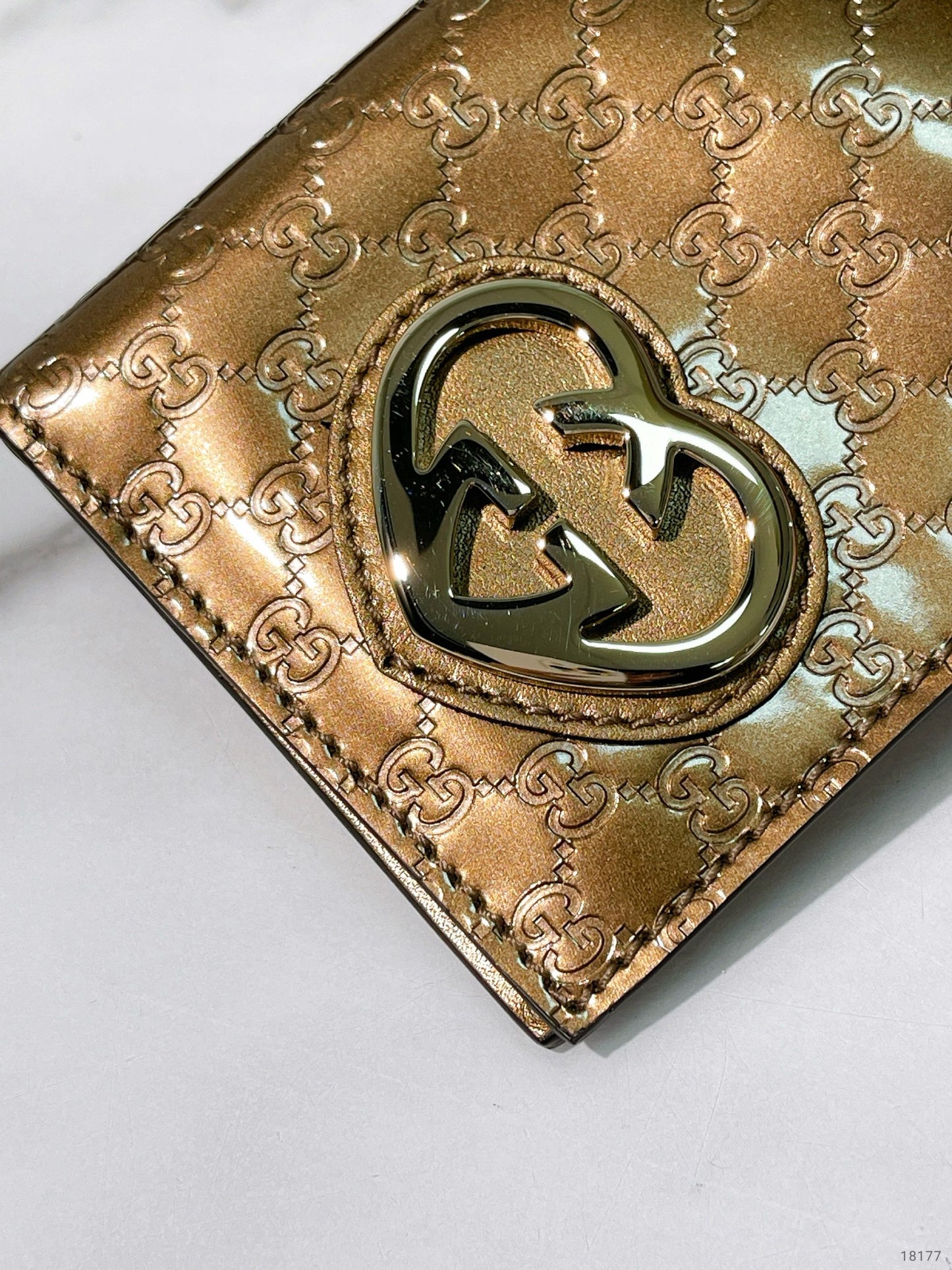 GUCCI CARD HOLDER, Gold/Gold