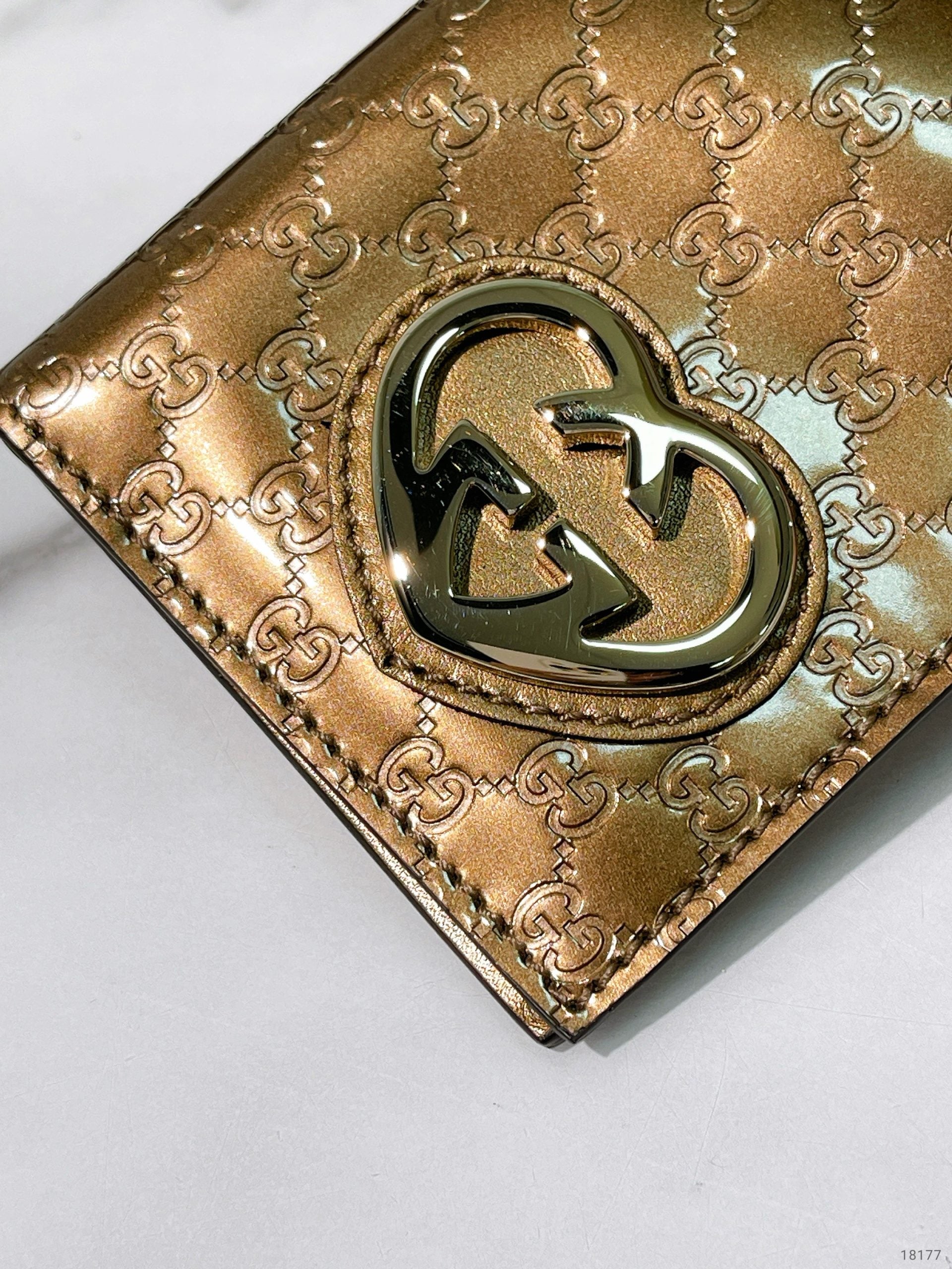 GUCCI CARD HOLDER, Gold/Gold
