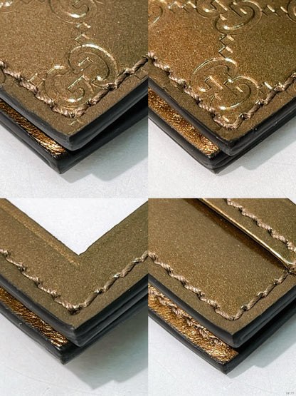 GUCCI CARD HOLDER, Gold/Gold