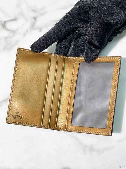 GUCCI CARD HOLDER, Gold/Gold