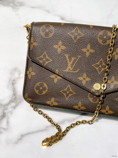 LV FELICIE POCHETTE, Monogram (No Zipped Pocket)