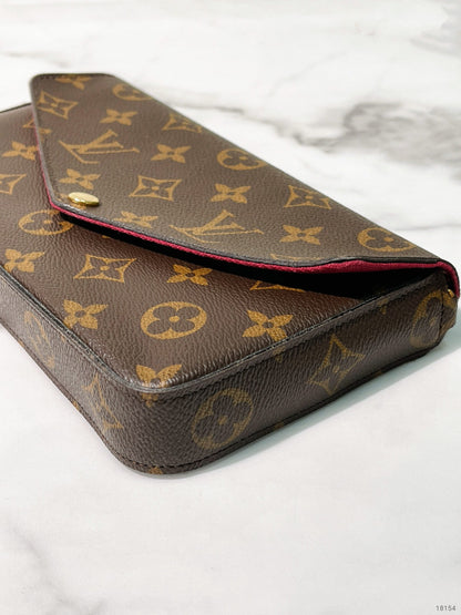 LV FELICIE POCHETTE, Monogram (No Zipped Pocket)
