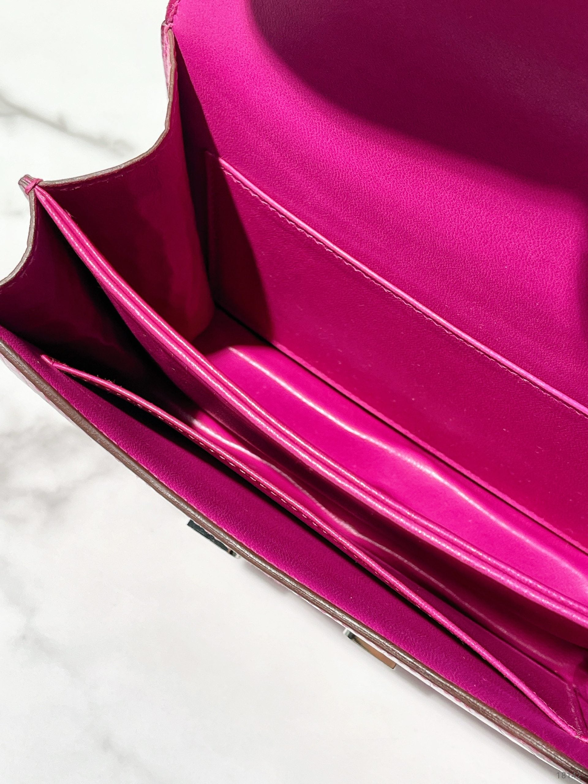 HERMES CONSTANCE MINI, Rose Sheherazade/Silver