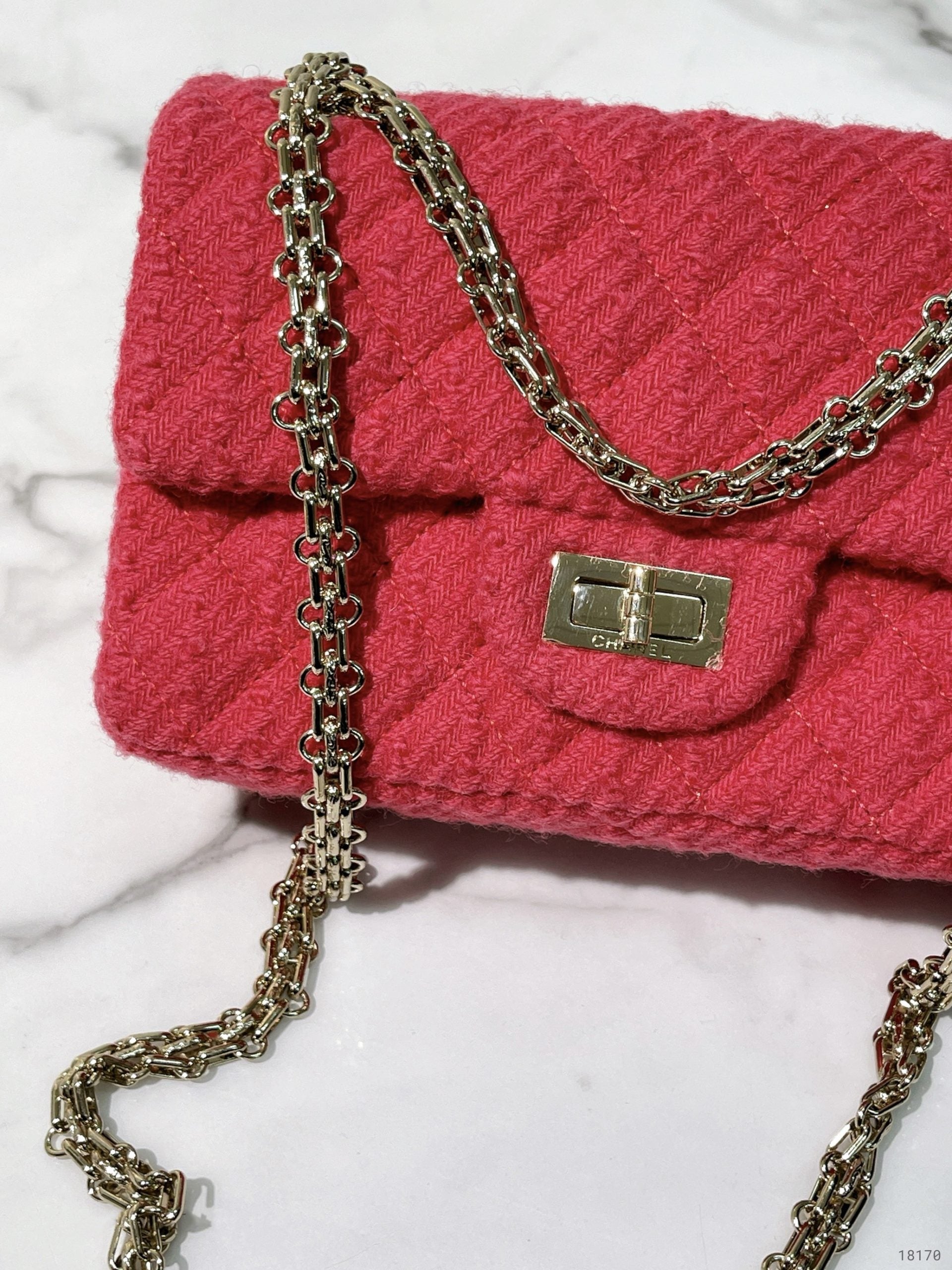 CHANEL MINI 2.55, Pink/Gold