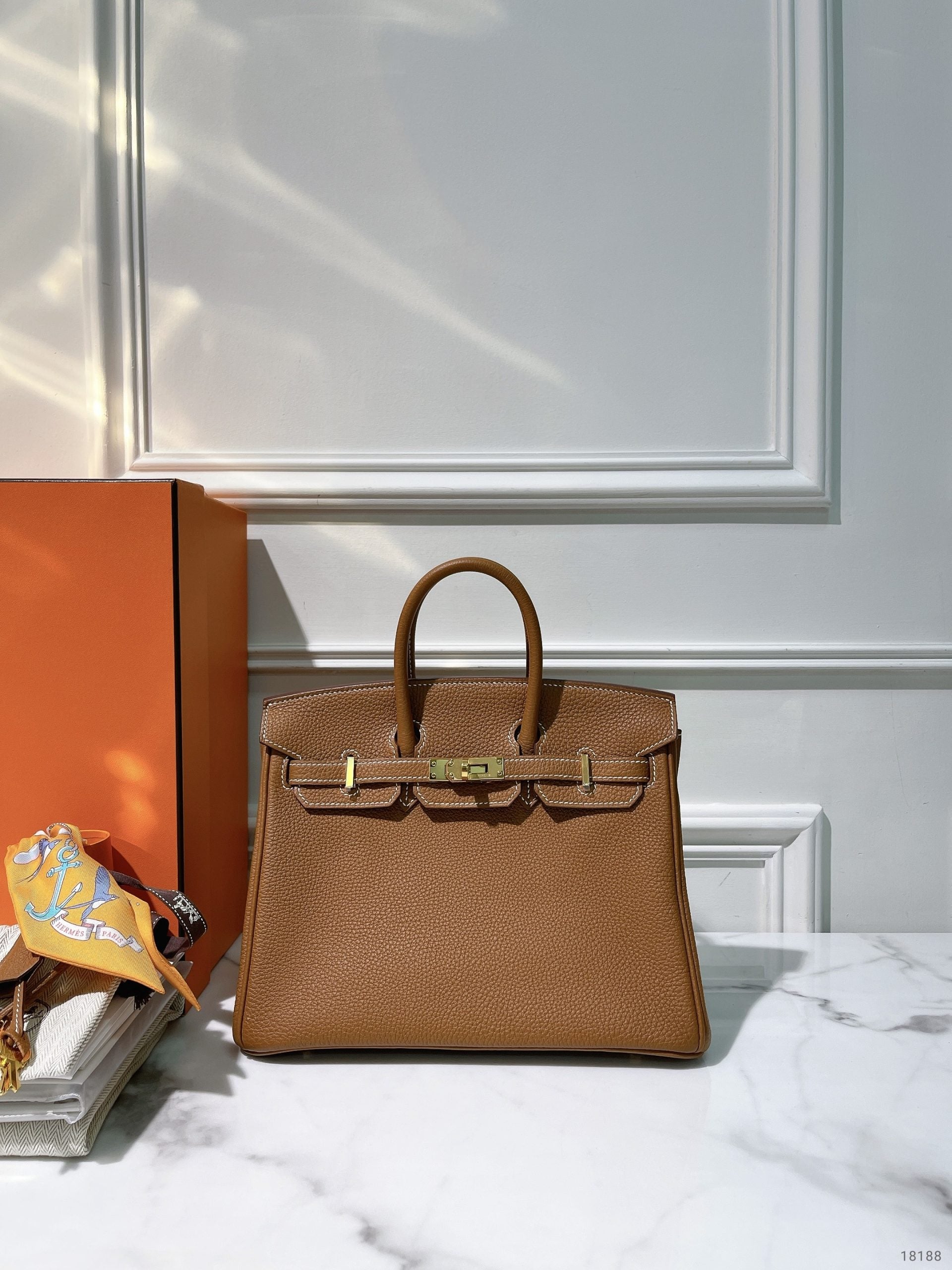 HERMES BIRKIN 25, Gold/Gold