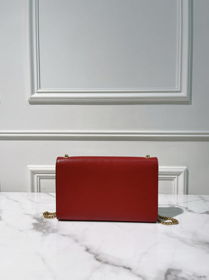 YSL KATE MEDIUM TASSEL, Red/Gold