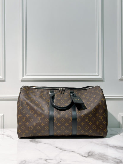 LV KEEPALL 45, Monogram (Engraved, no strap)