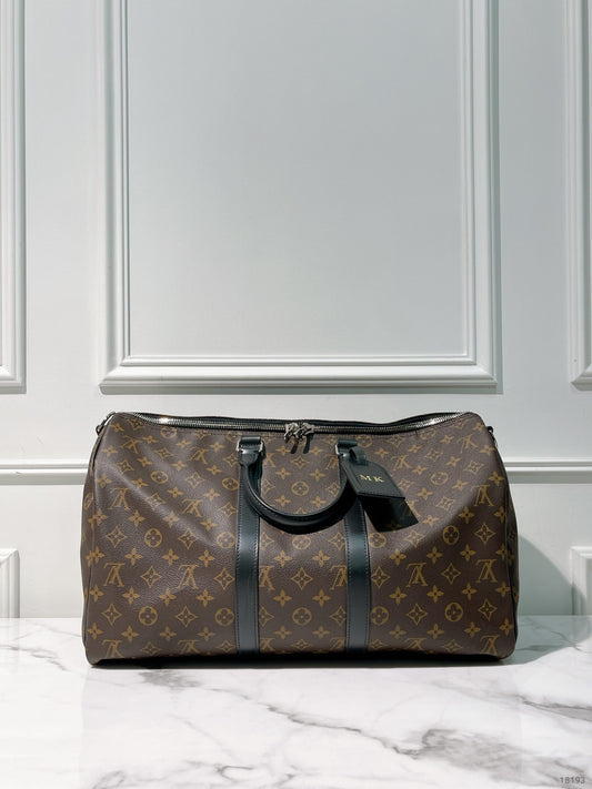 LV KEEPALL 45, Monogram (Engraved, no strap)
