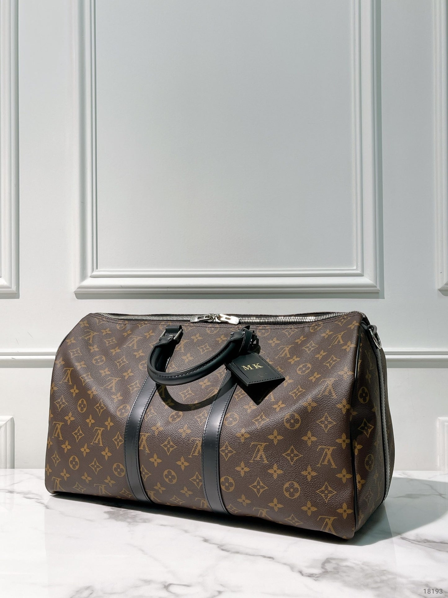 LV KEEPALL 45, Monogram (Engraved, no strap)