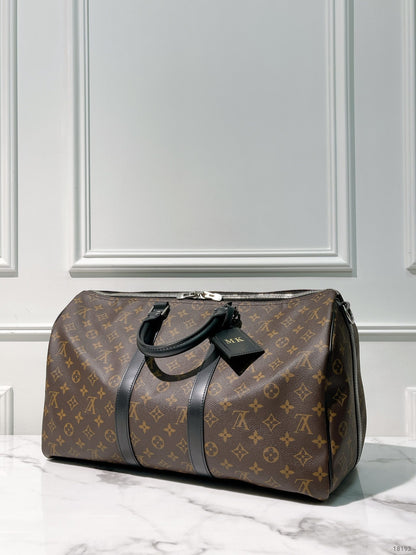 LV KEEPALL 45, Monogram (Engraved, no strap)