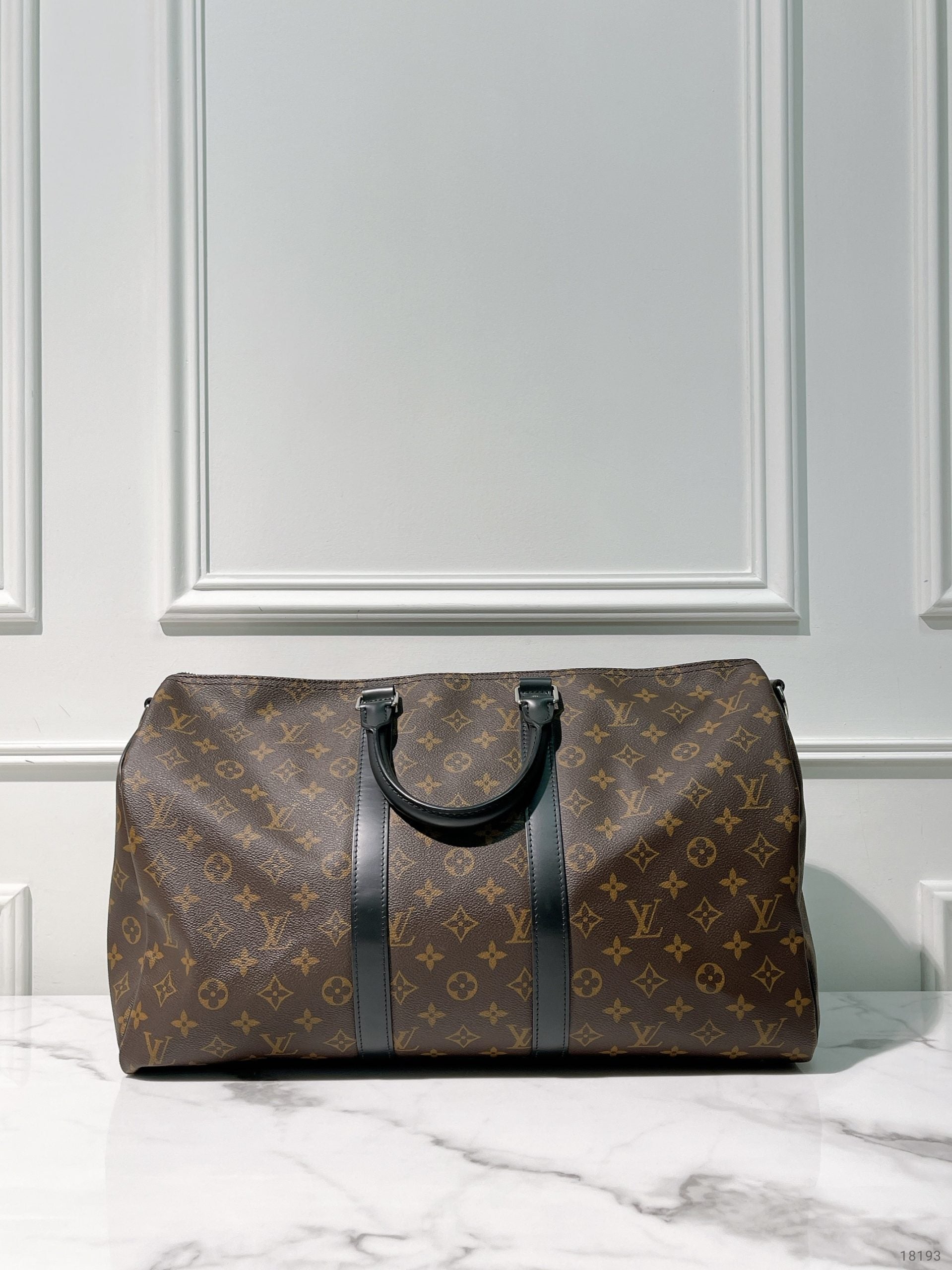 LV KEEPALL 45, Monogram (Engraved, no strap)