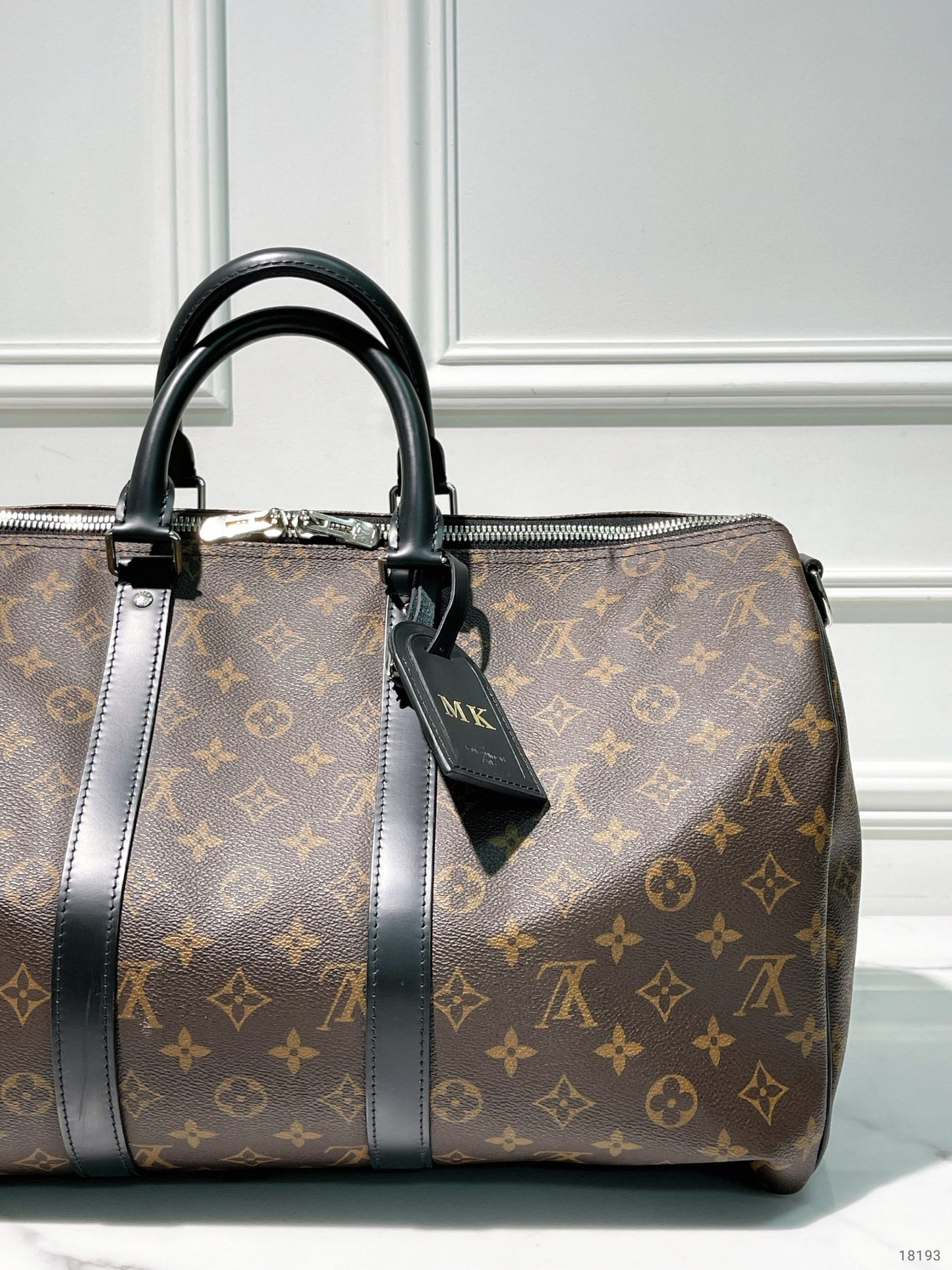 LV KEEPALL 45, Monogram (Engraved, no strap)