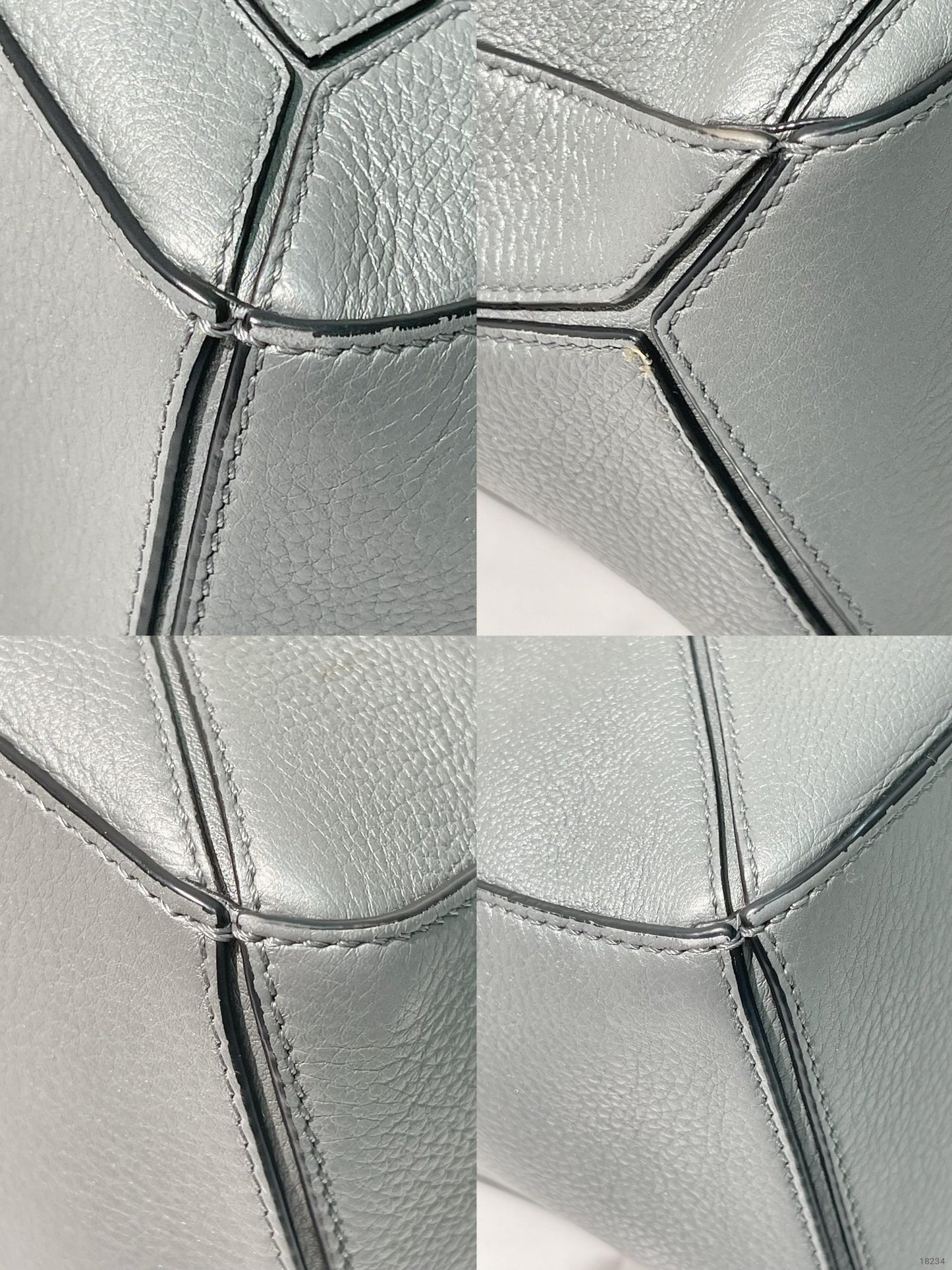 LOEWE SMALL PUZZLE EDGE BAG, Grey