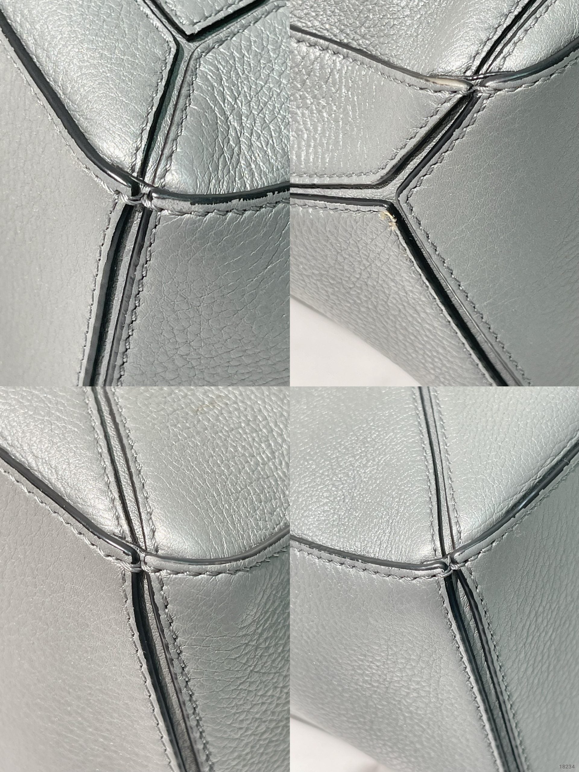 LOEWE SMALL PUZZLE EDGE BAG, Grey