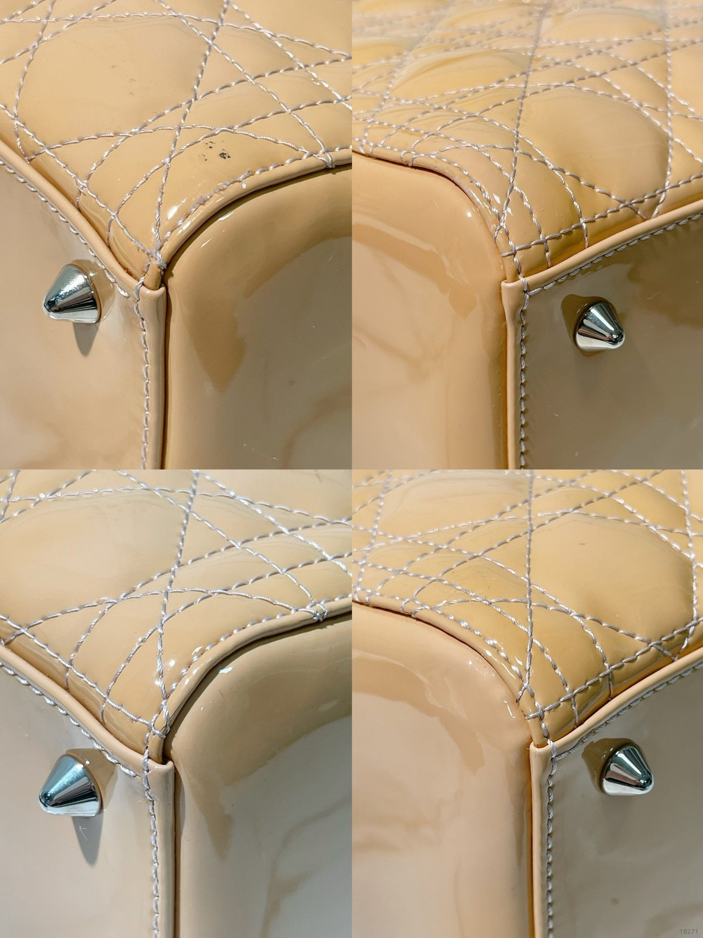 DIOR MEDIUM LADY DIOR BAG, Beige/Silver