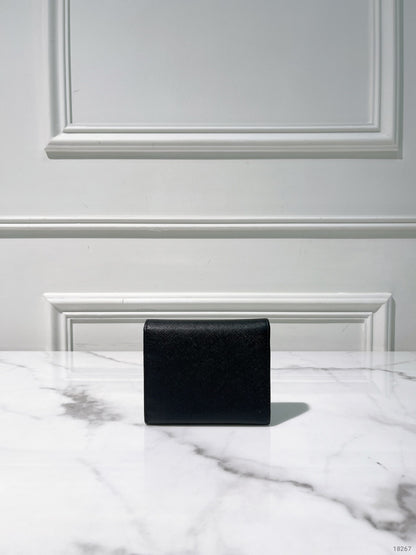 PRADA WALLET, Black/Gold