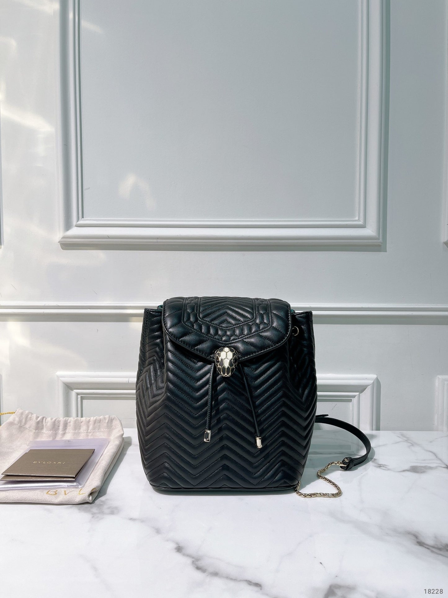 BVLGARI BACKPACK, Black/Green