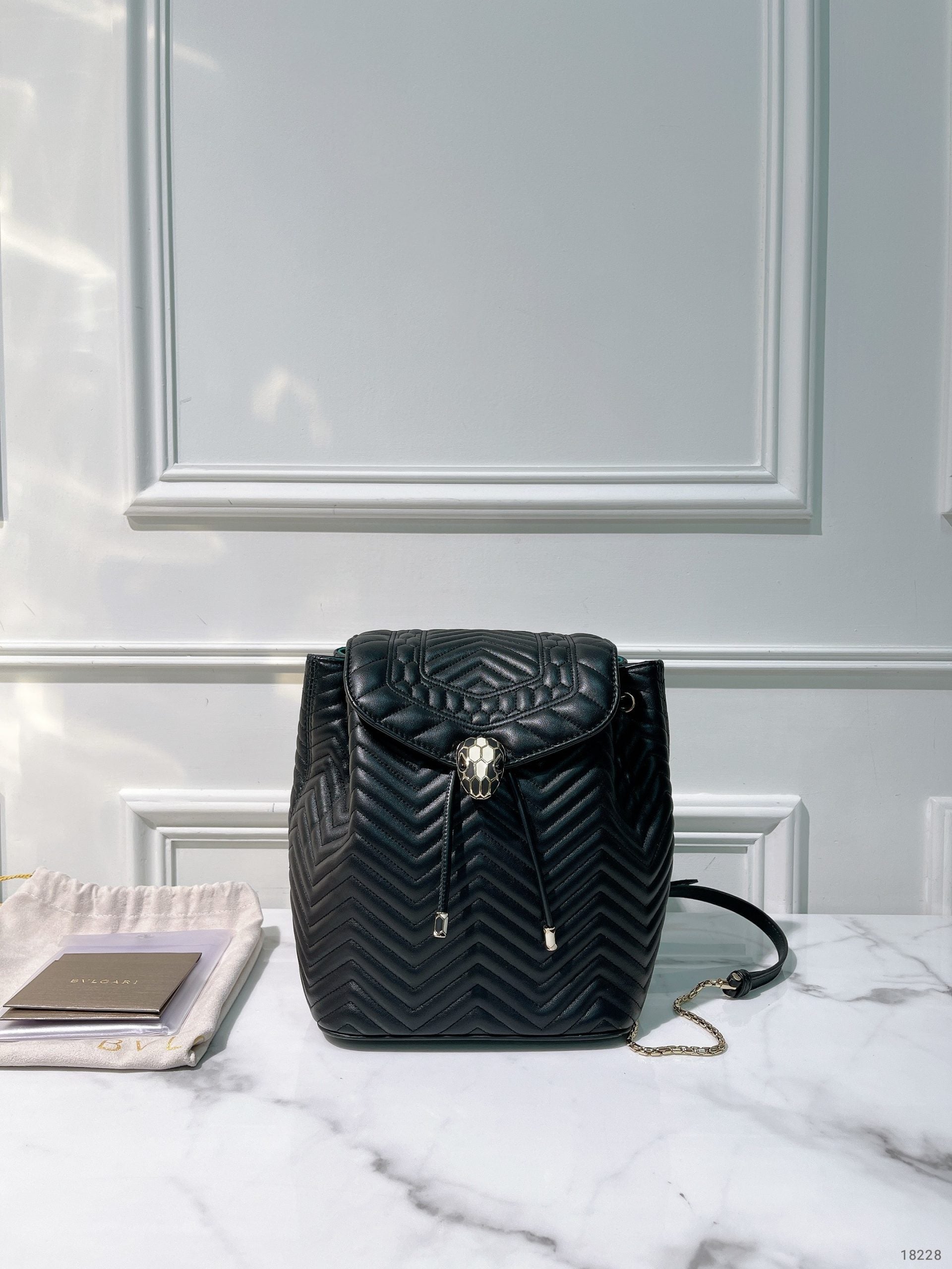 BVLGARI BACKPACK, Black/Green