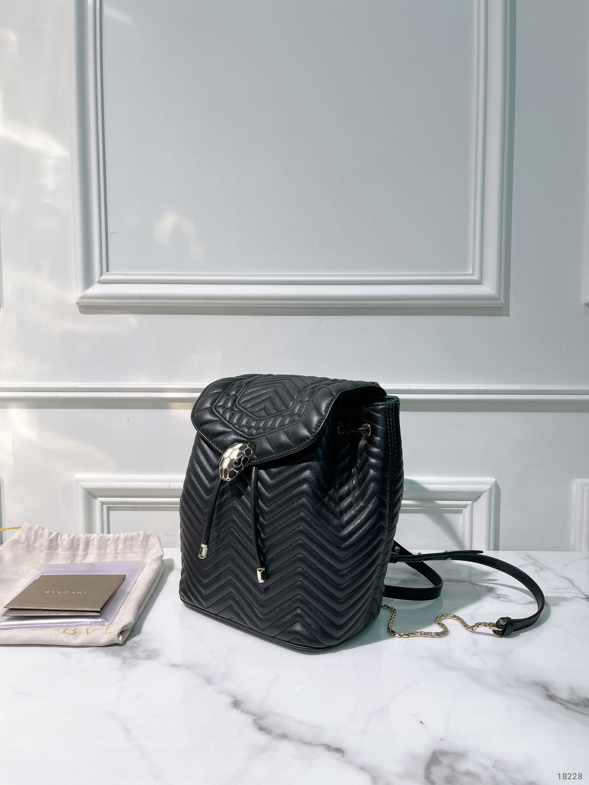 BVLGARI BACKPACK, Black/Green