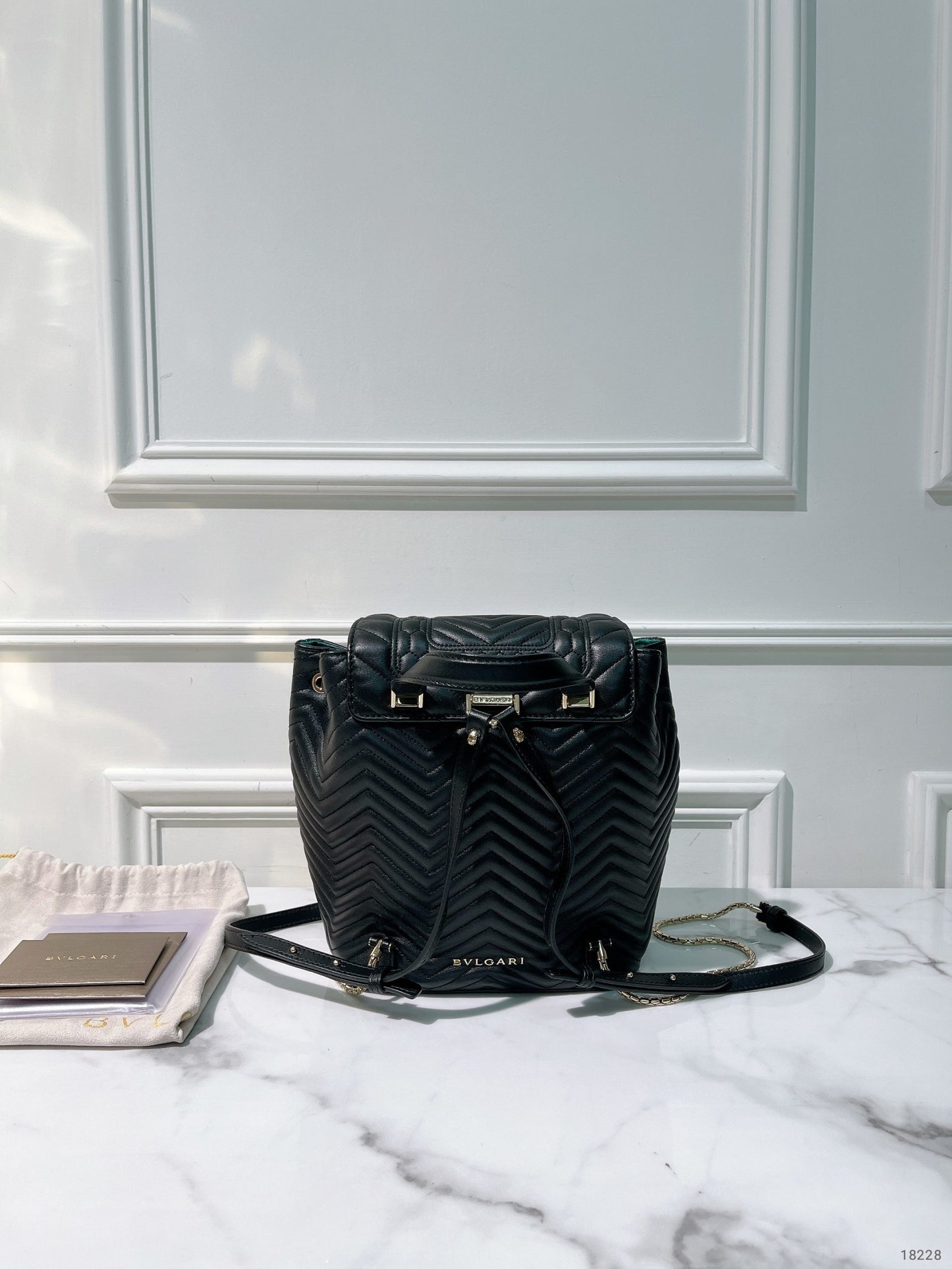 BVLGARI BACKPACK, Black/Green