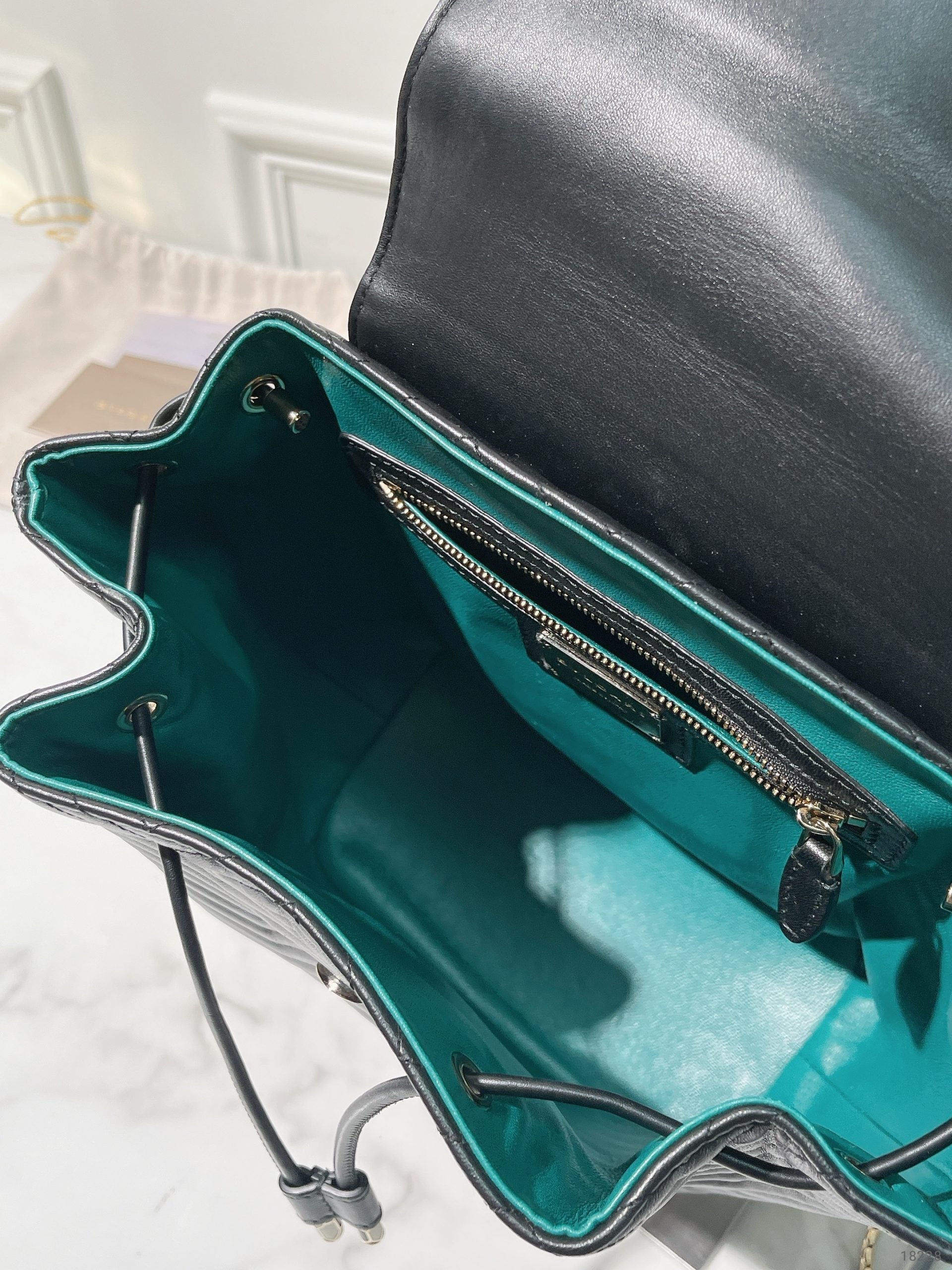 BVLGARI BACKPACK, Black/Green