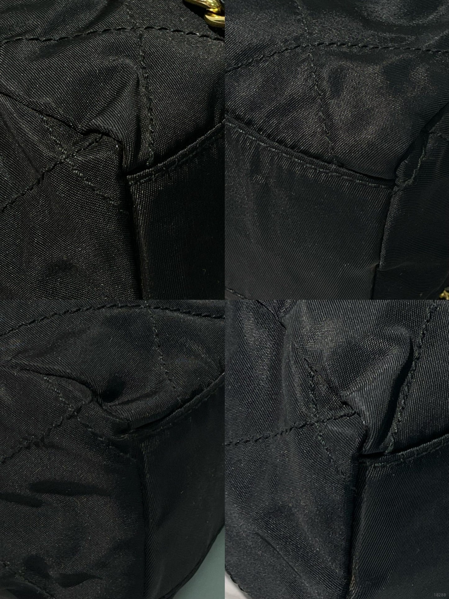 PRADA VINTAGE SHOULDER BAG, Black/Gold