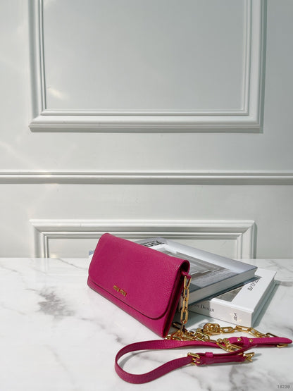 MIUMIU CHAIN WALLET, Pink/Gold