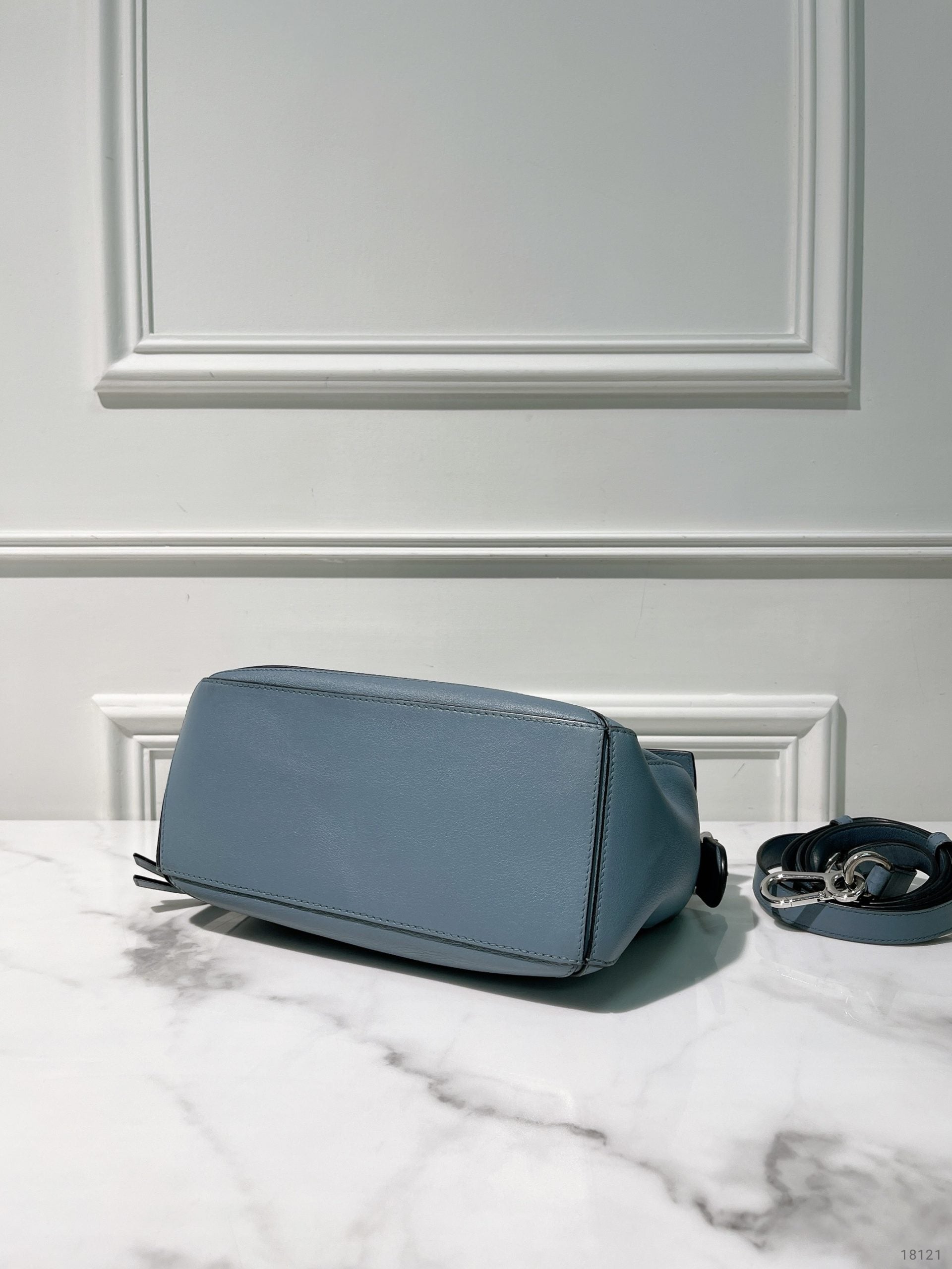 LOEWE SMALL PUZZLE BAG, Blue/Silver