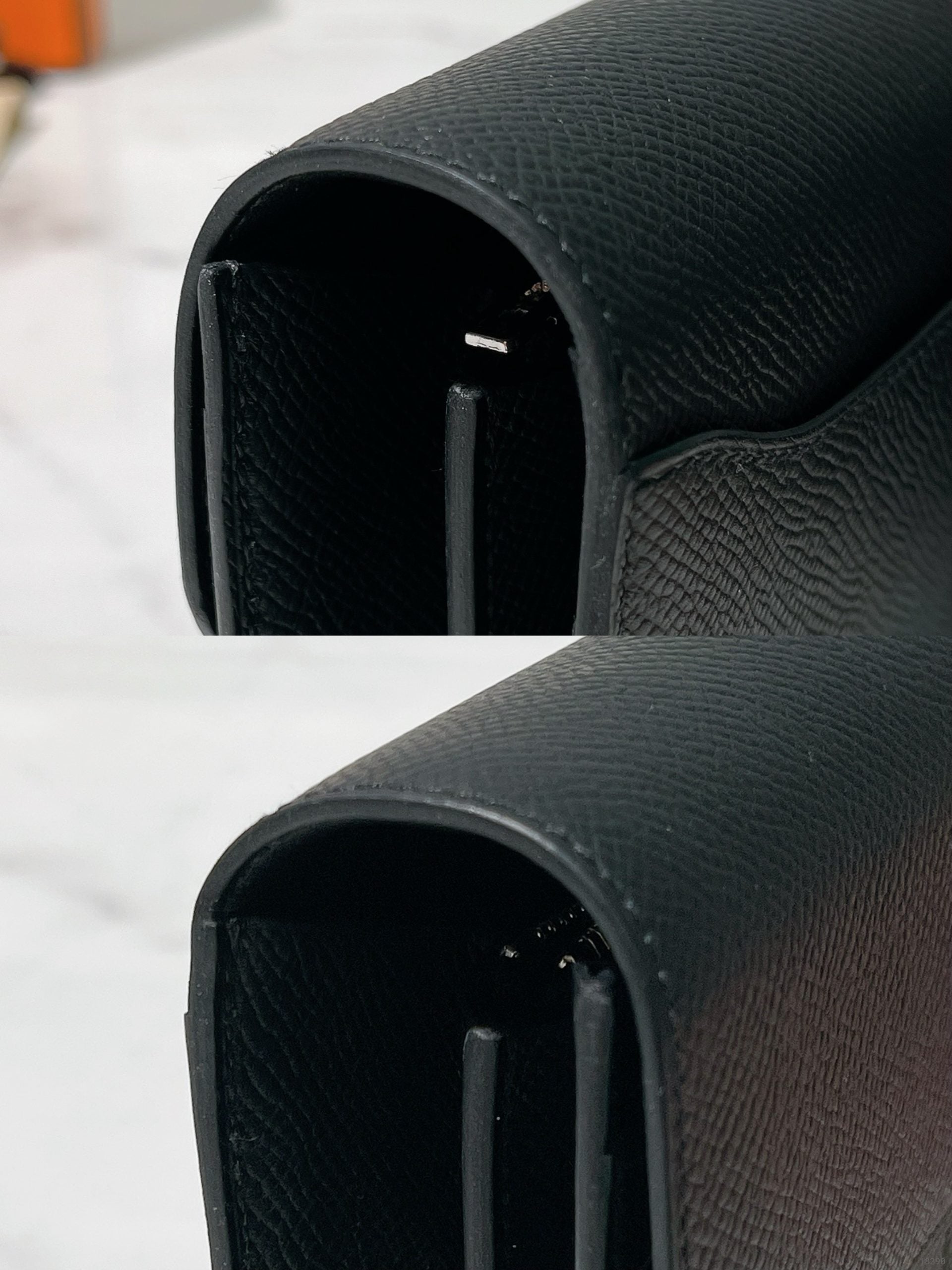 HERMES CONSTANCE TO GO WALLET, Noir/Silver