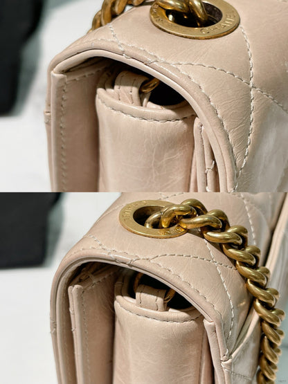 CHANEL PERFECT EDGE FLAP BAG, Beige/Gold