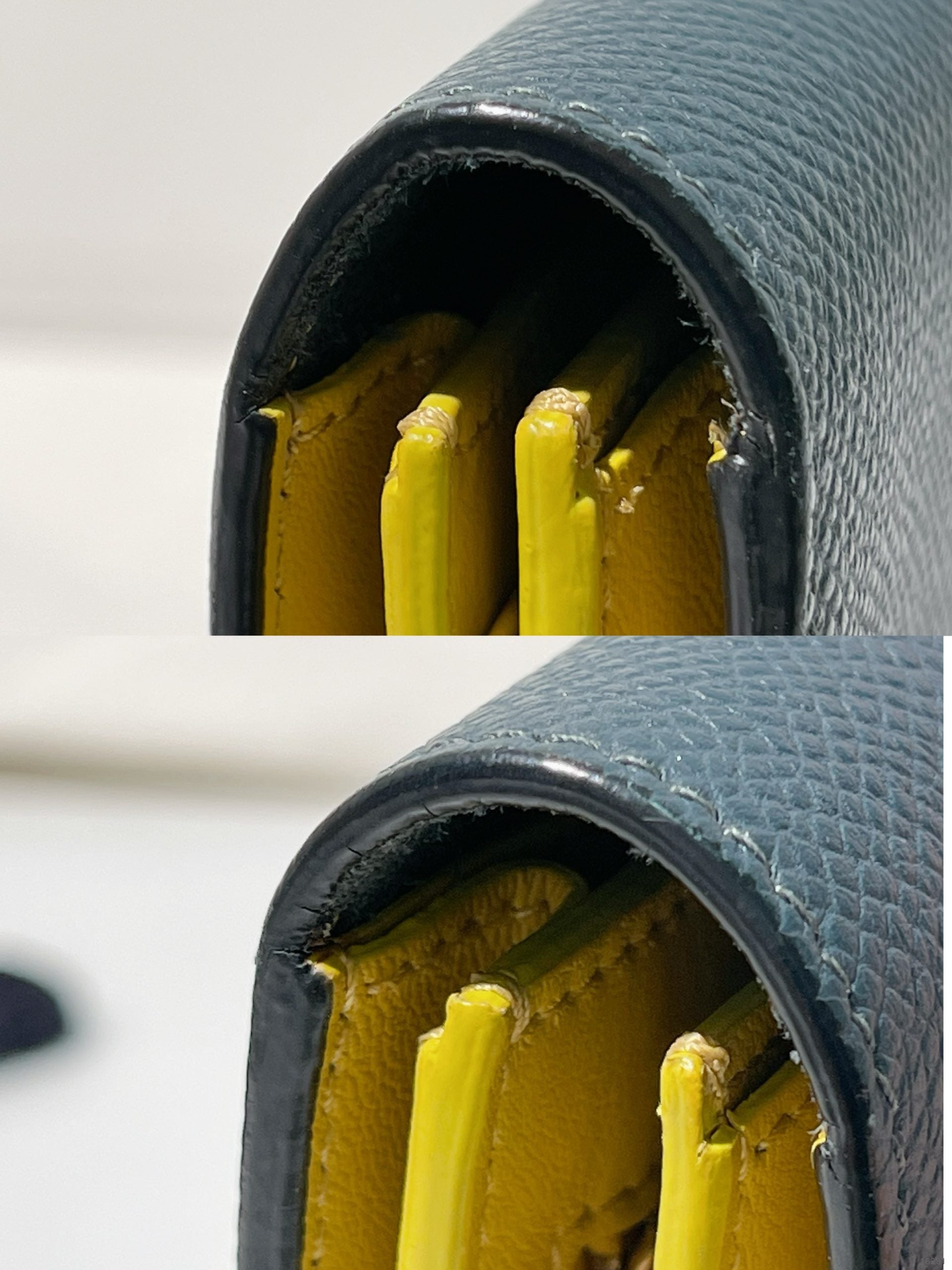 CELINE LARGE STRAP WALLET, Blue/Yellow