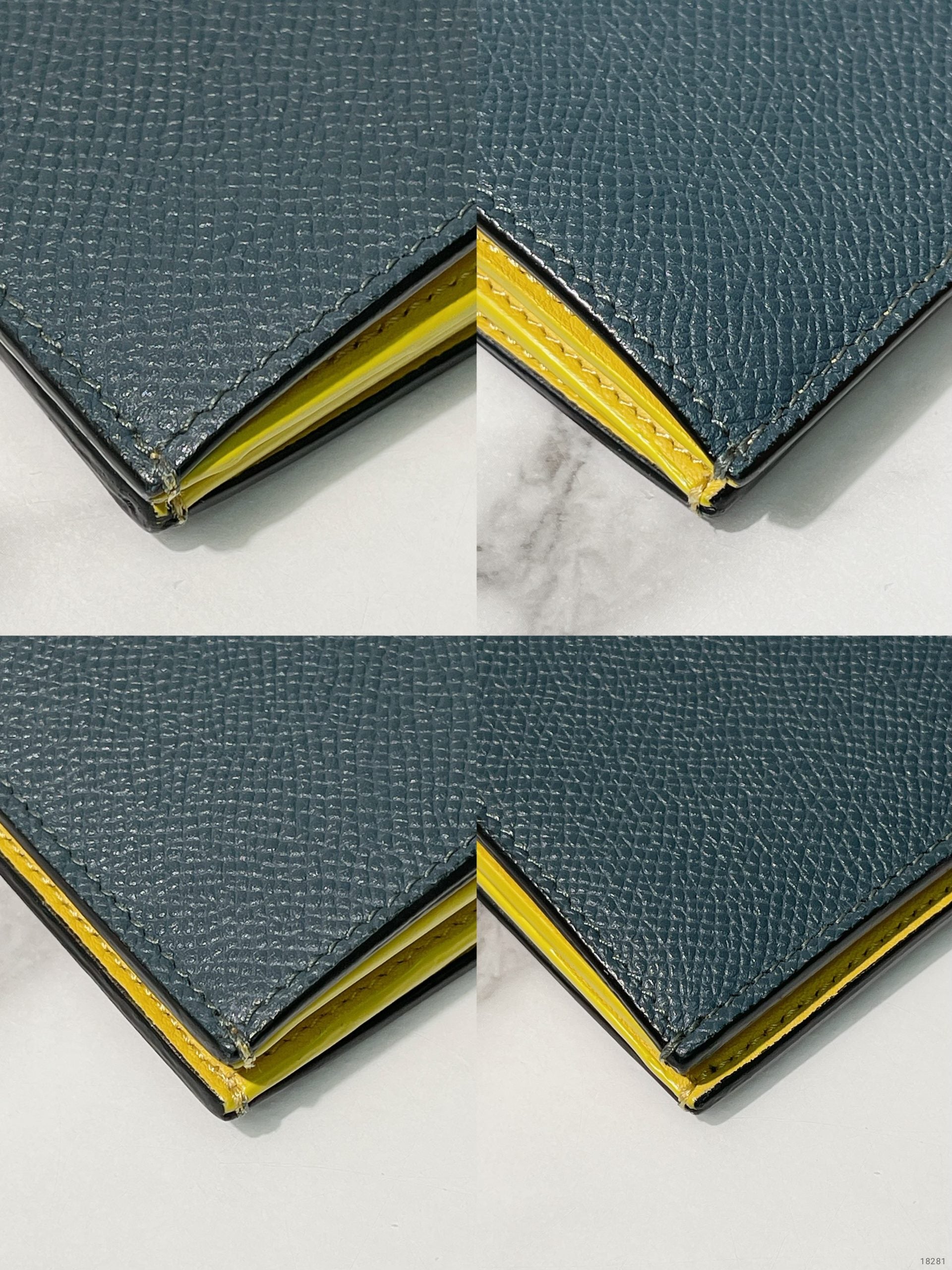 CELINE LARGE STRAP WALLET, Blue/Yellow