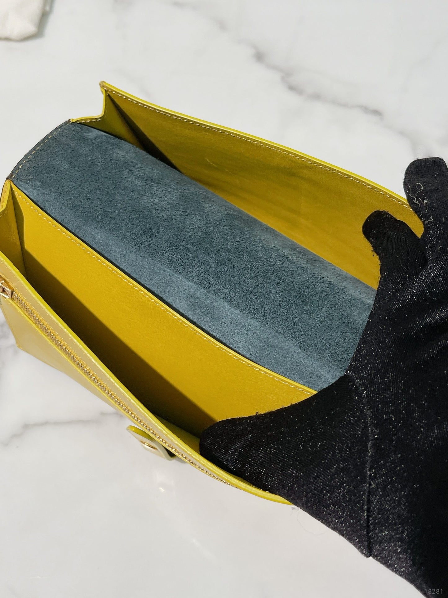 CELINE LARGE STRAP WALLET, Blue/Yellow