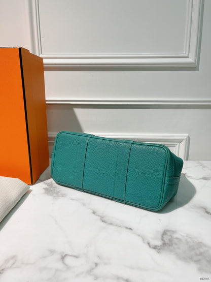 HERMES GARDEN PARTY 30, Malachite/Silver