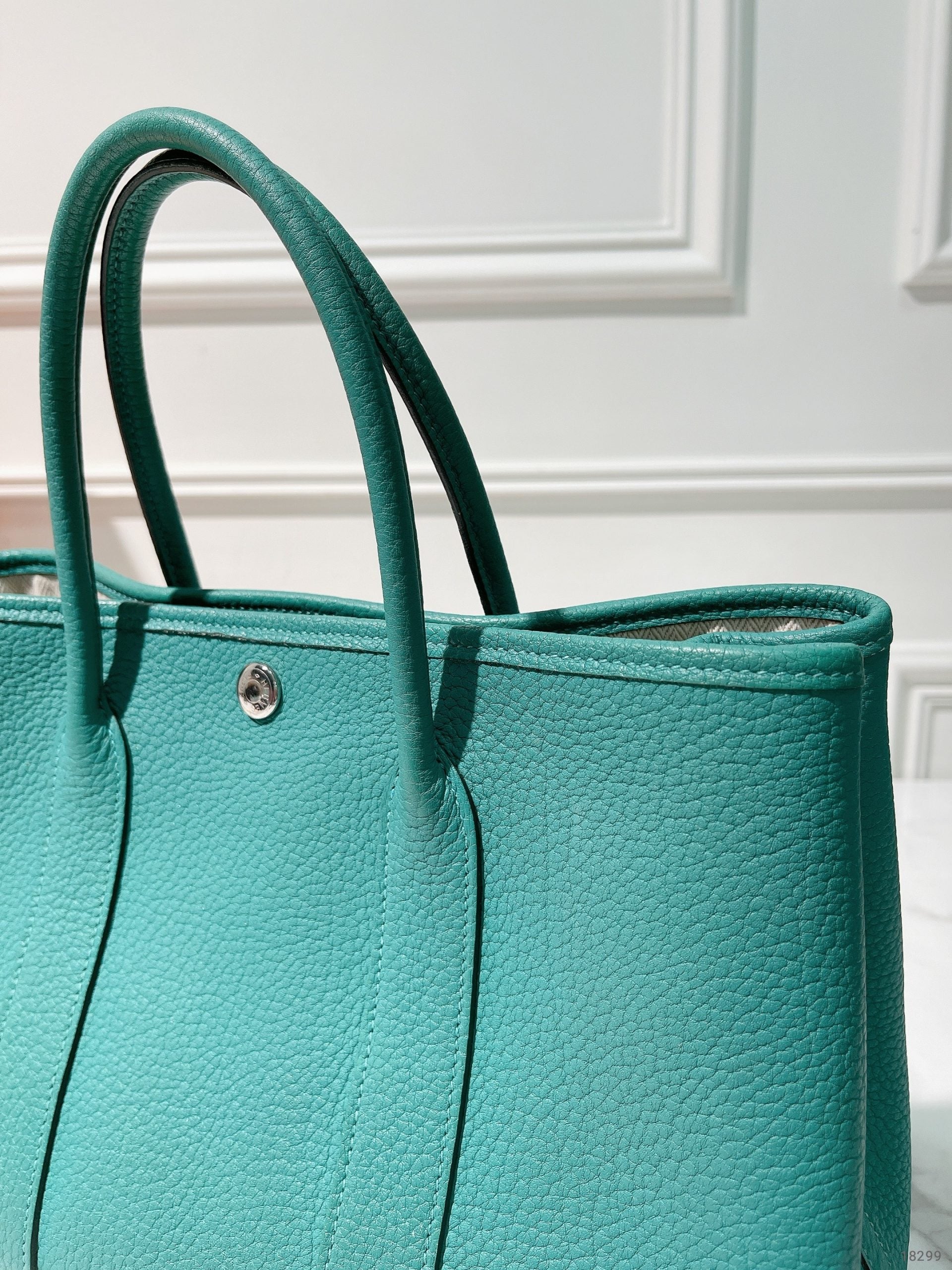 HERMES GARDEN PARTY 30, Malachite/Silver