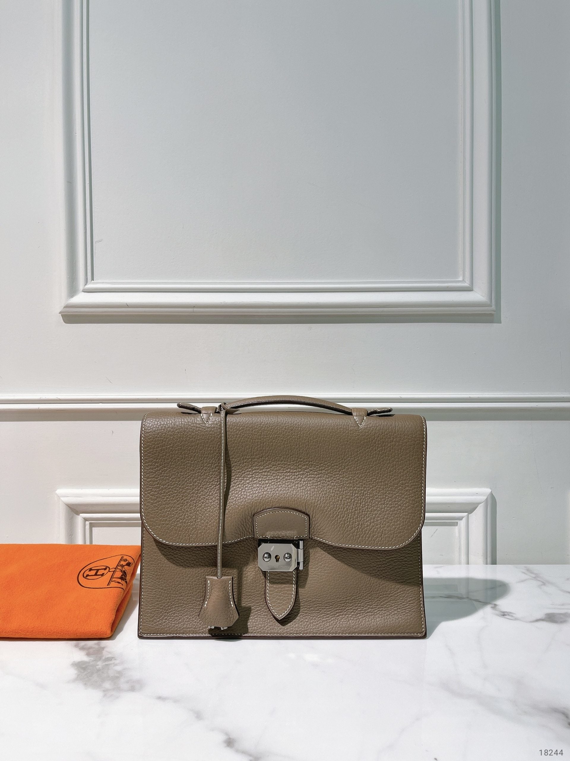 HERMES SAC A DEPECHES 27, Etoupe