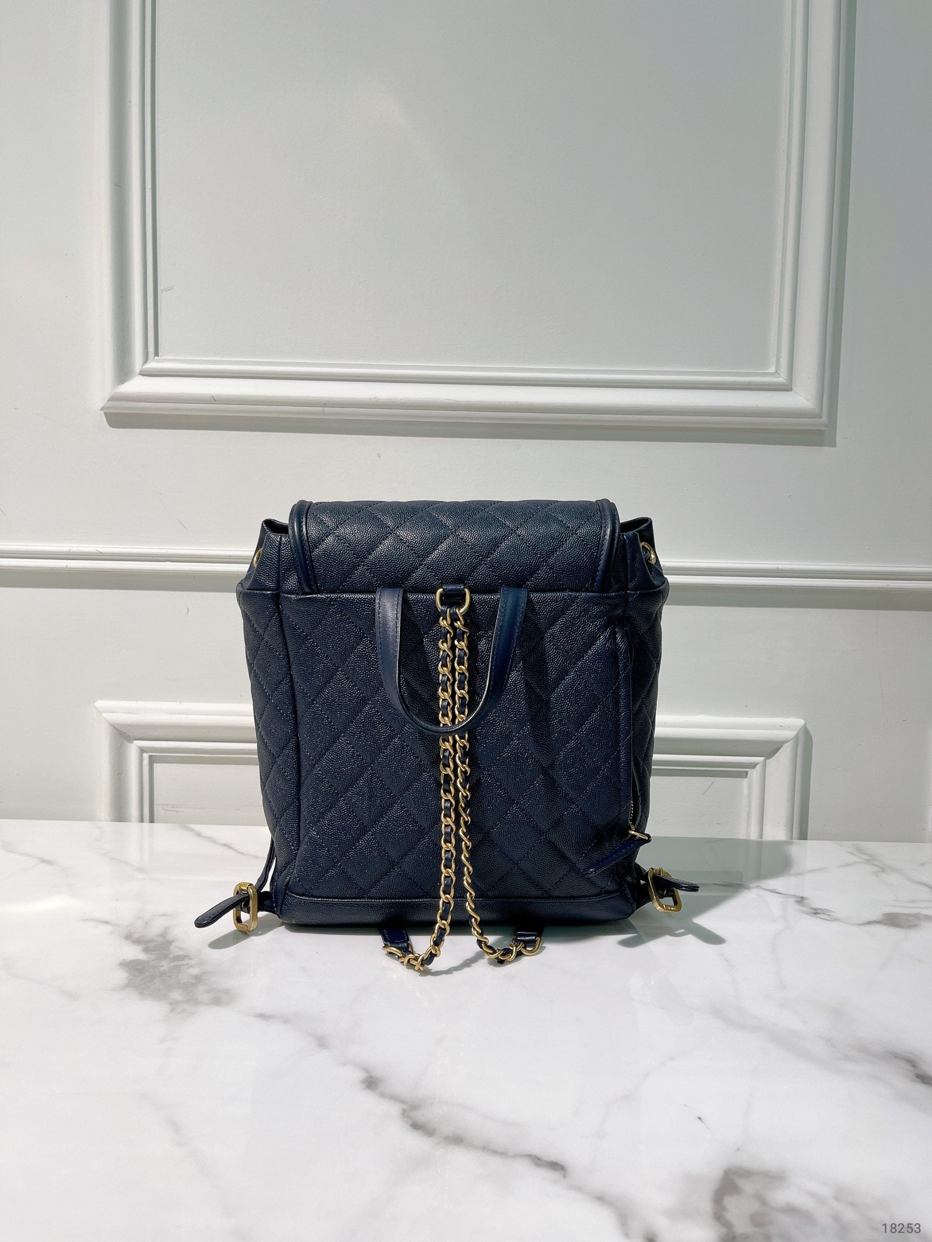 CHANEL FILIGREE BACKPACK, Navy