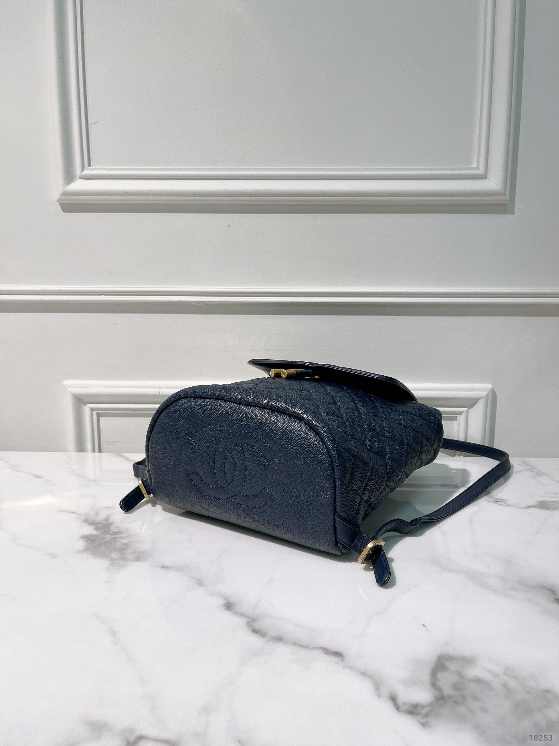 CHANEL FILIGREE BACKPACK, Navy