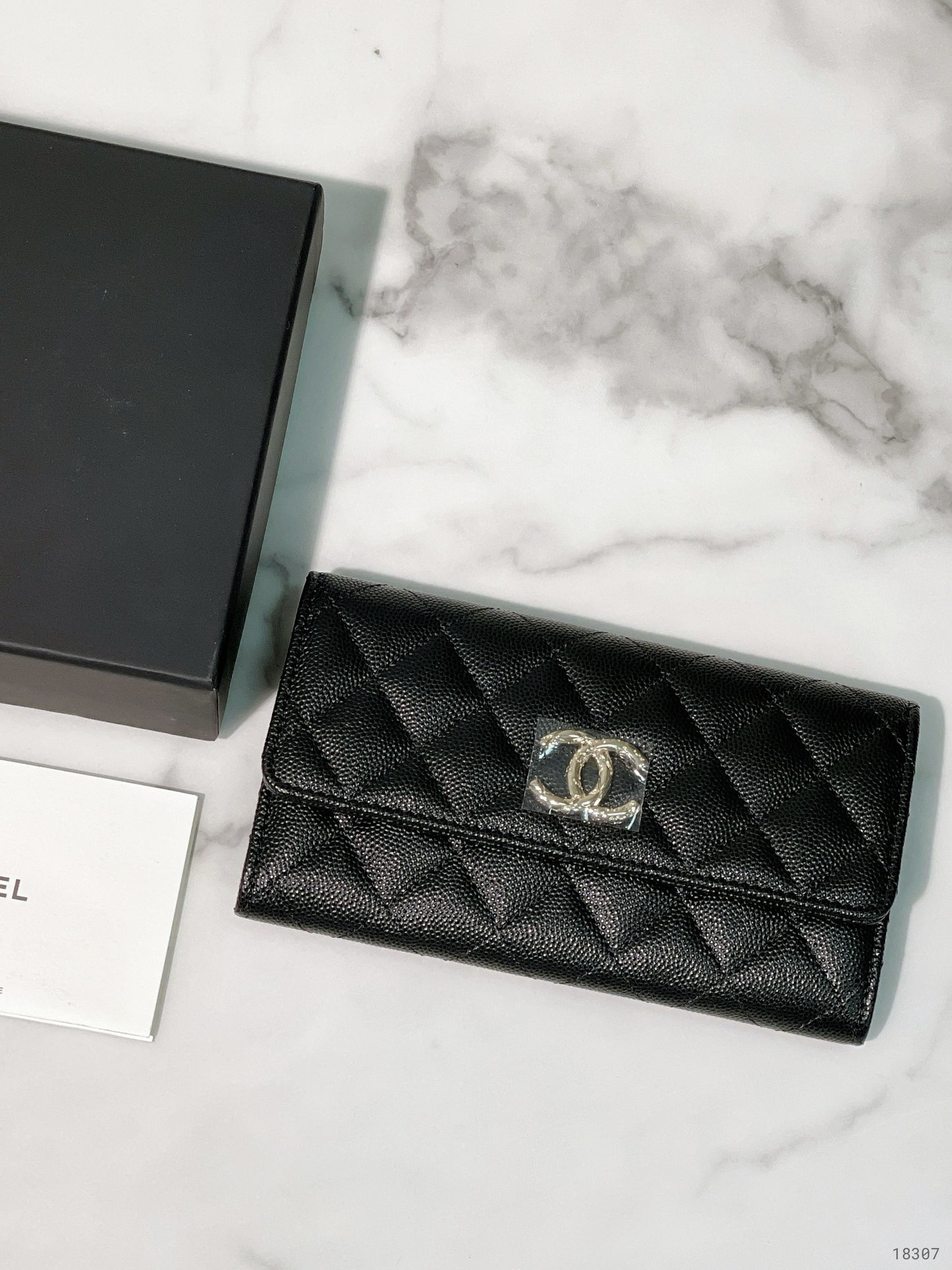 CHANEL 24S WALLET, Black/Gold