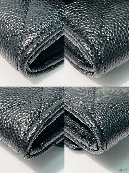 CHANEL 24S WALLET, Black/Gold