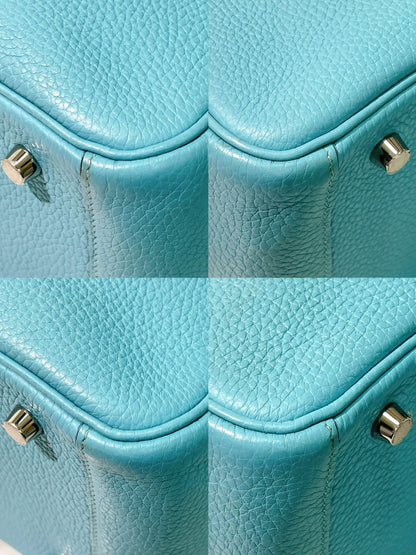 HERMES LINDY 30, Bleu Celeste/Silver
