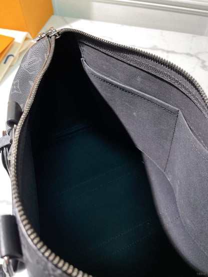 LV KEEPALL BANDOULIERE 35, Monogram Eclipse