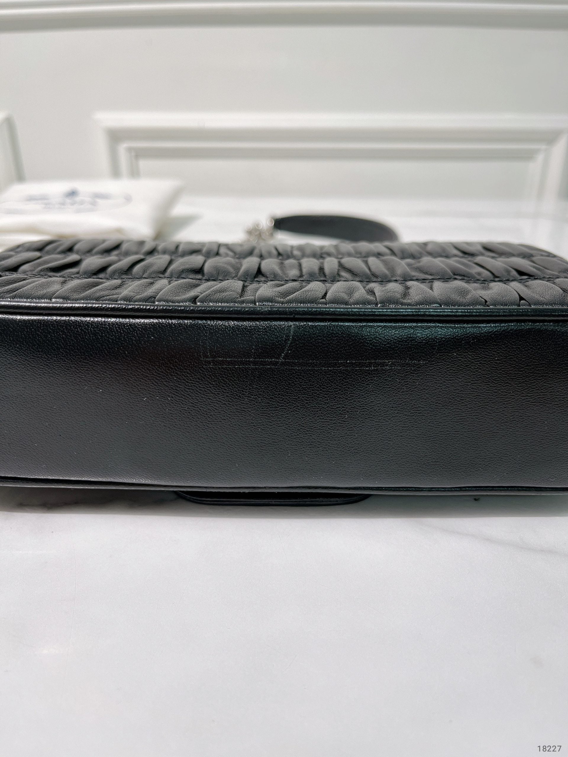 PRADA SHOULDER BAG, Black/Silver