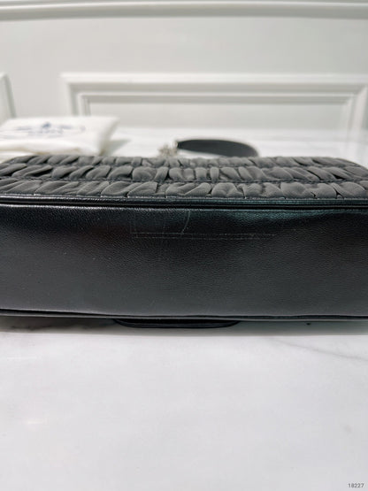 PRADA SHOULDER BAG, Black/Silver