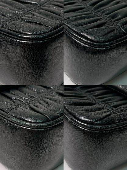 PRADA SHOULDER BAG, Black/Silver