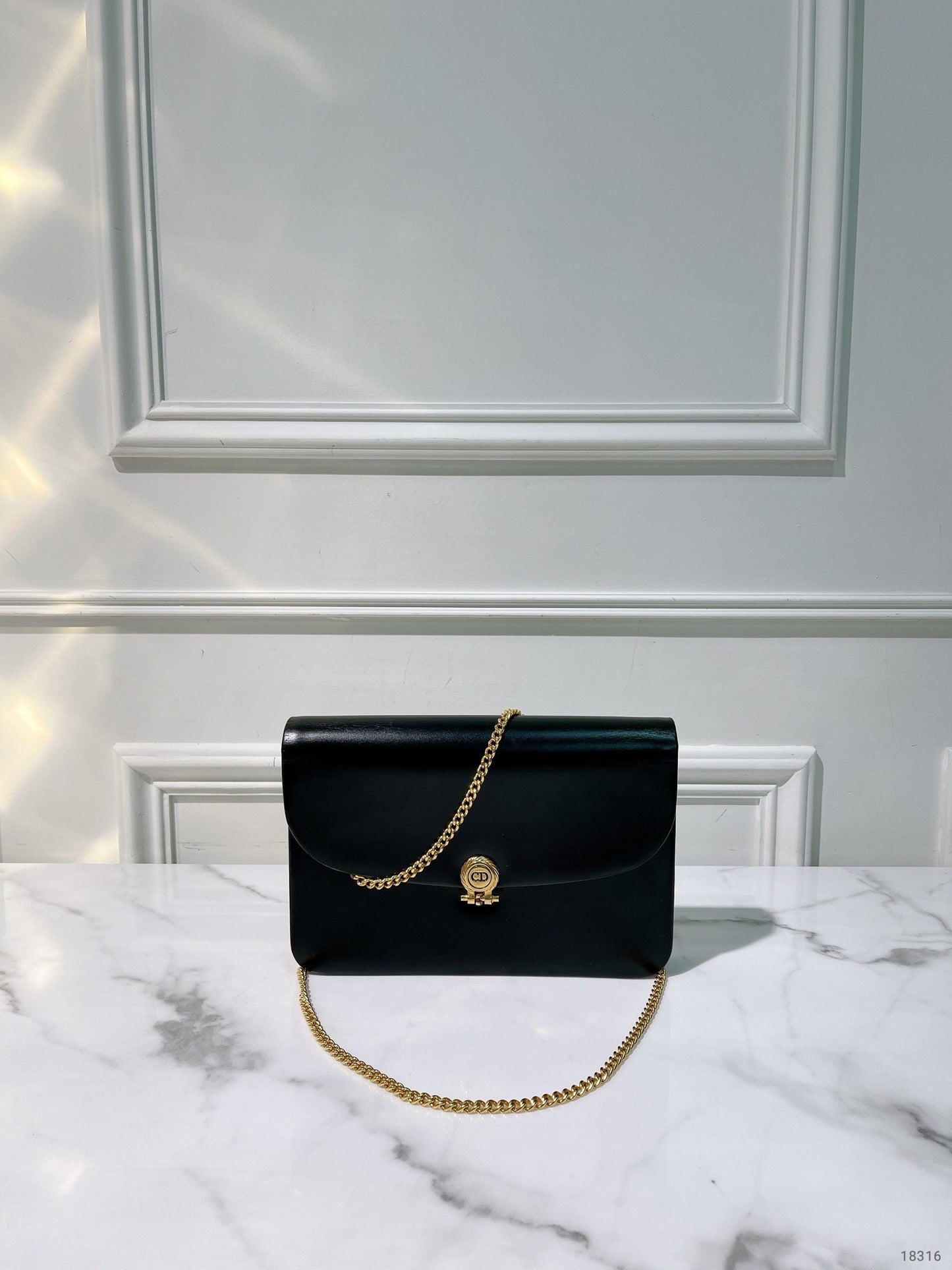 DIOR VINTAGE WOC, Black/Gold